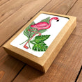Load image into Gallery viewer, Flamingo Blank Boxed Notecards