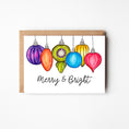 Load image into Gallery viewer, Vintage Ornaments Merry & Bright Holiday Boxed Note Cards