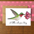 Load image into Gallery viewer, Hummingbird Personalized Boxed Note Cards