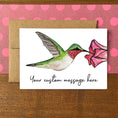 Load image into Gallery viewer, Hummingbird Personalized Boxed Note Cards