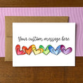 Load image into Gallery viewer, Rainbow Hearts Personalized Boxed Note Cards