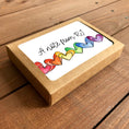 Load image into Gallery viewer, Rainbow Hearts Personalized Boxed Note Cards