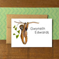 Load image into Gallery viewer, Sloth Personalized Boxed Note Cards