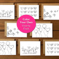 Load image into Gallery viewer, Color Your Own Hearts Blank Variety Boxed Note Cards