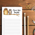 Load image into Gallery viewer, Owls Personalized Magnetic To-Do List Notepad