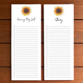 Load image into Gallery viewer, Sunflowers Personalized Magnetic To-Do List Notepad