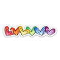 Load image into Gallery viewer, Rainbow Hearts Vinyl Sticker