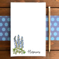 Load image into Gallery viewer, Bluebonnet Lupine Personalized Magnetic Writing Notepad