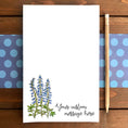 Load image into Gallery viewer, Bluebonnet Lupine Personalized Magnetic Writing Notepad