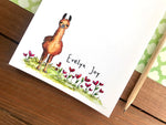 Llama in a Bed of Hearts Notepad - Personalization Available