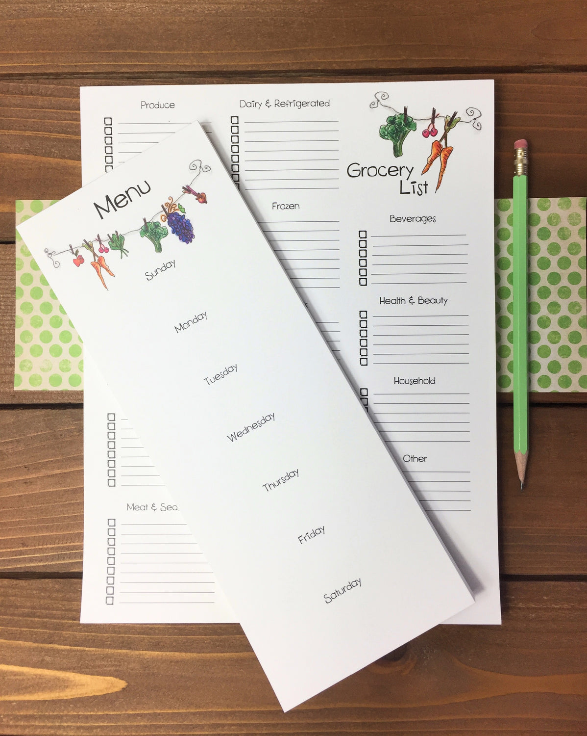 Grocery & Menu Pads
