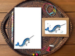 Narwhal Stationery Bundle | Note Cards + Notepad