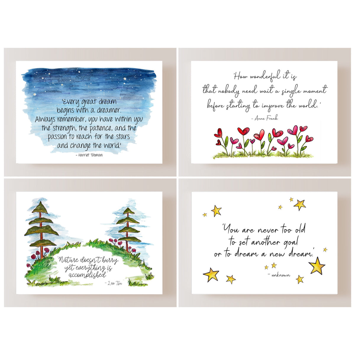 Inspirational Quote Deck With Display Stand