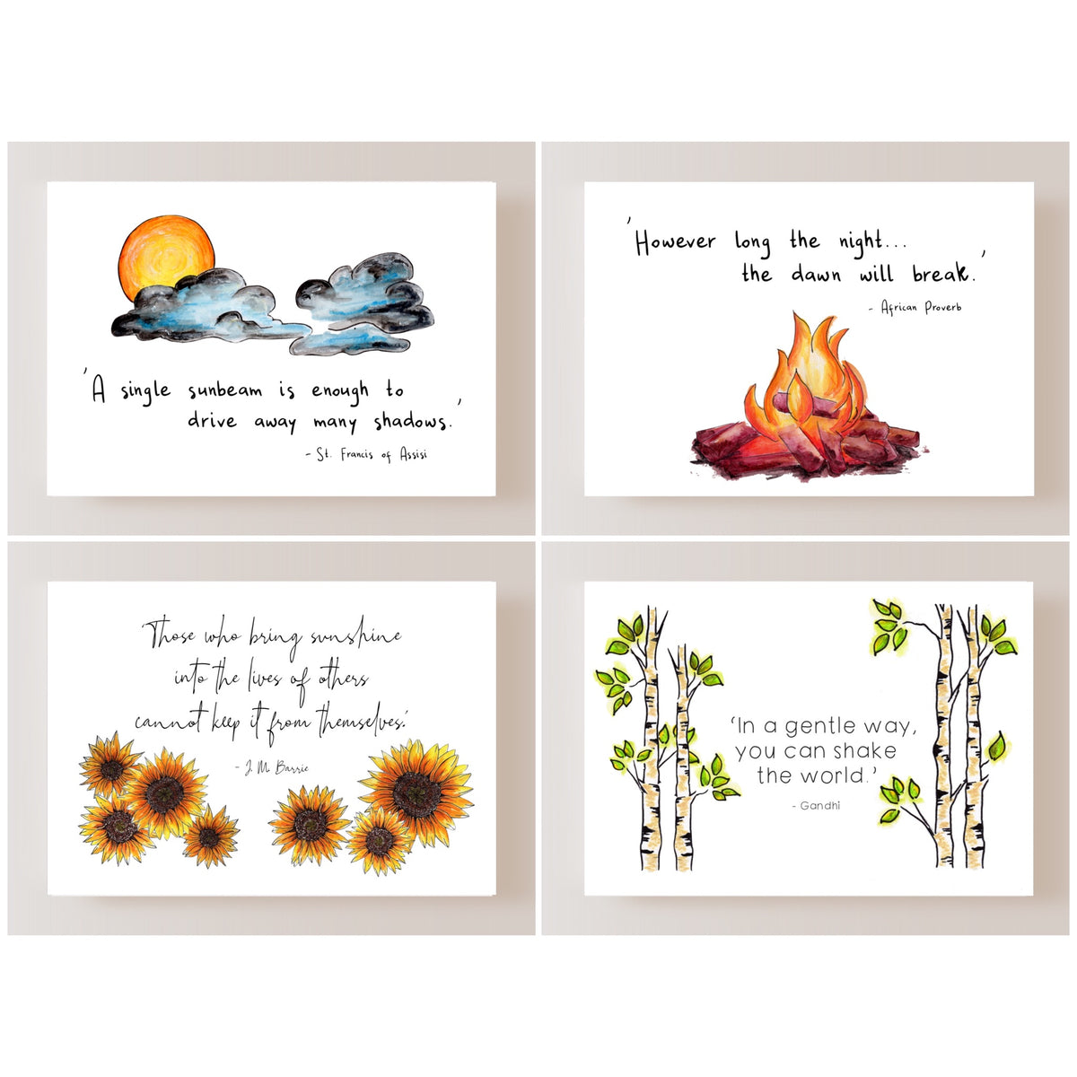 Inspirational Quote Deck With Display Stand