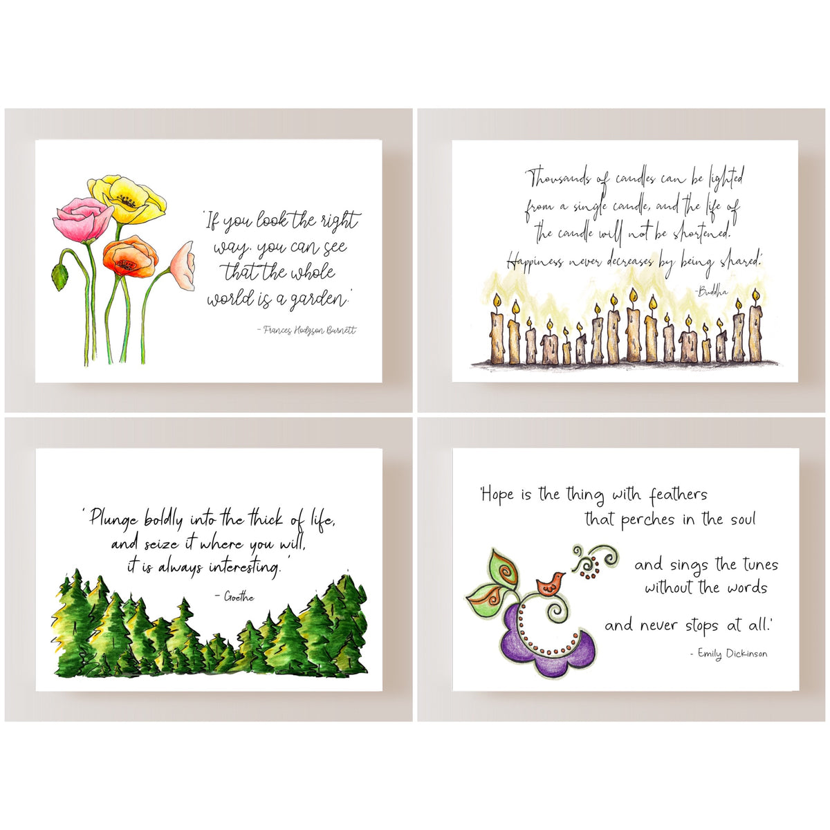 Inspirational Quote Deck With Display Stand