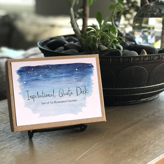 Inspirational Quote Deck With Display Stand