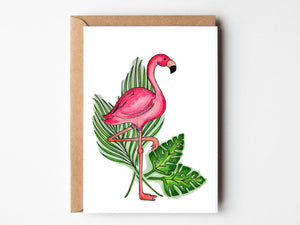 Flamingo Stationery Bundle | Note Cards + Notepad