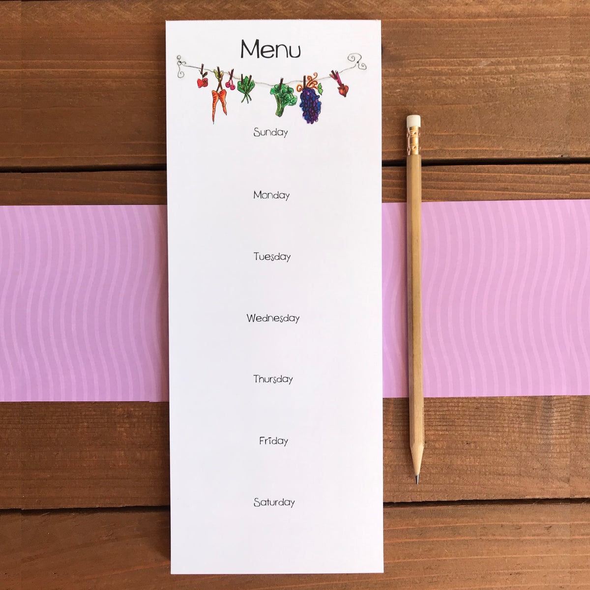 Menu Planning Magnetic Notepad