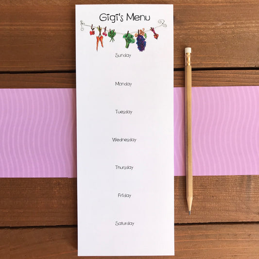 Menu Planning Personalized Magnetic Notepad
