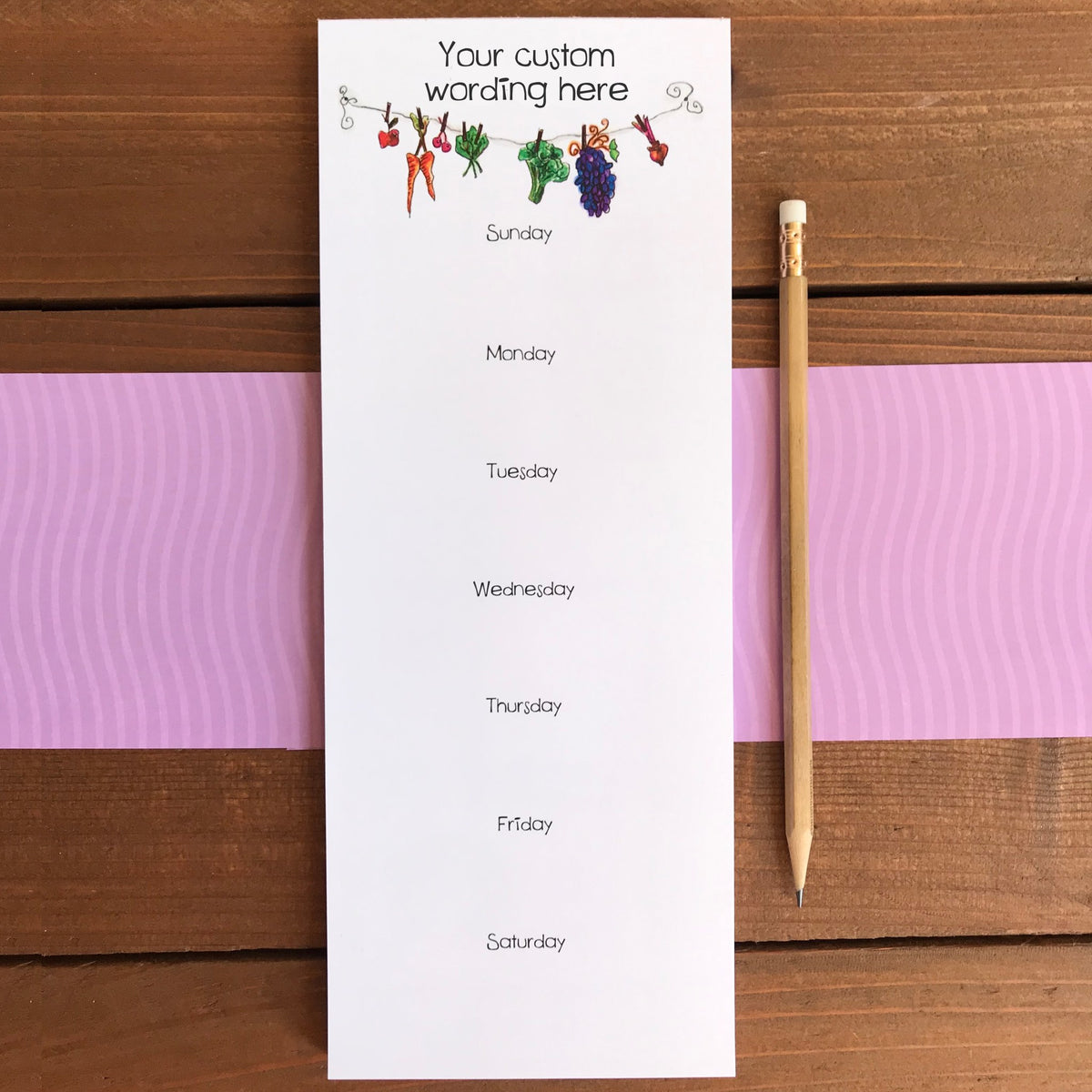 Menu Planning Personalized Magnetic Notepad