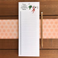 Load image into Gallery viewer, Skinny Grocery List Personalized Magnetic Notepad
