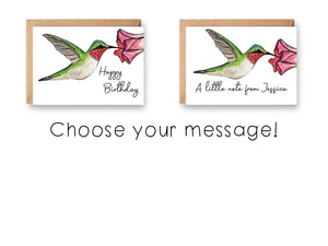 Hummingbird Notecards | Choose Your Message - Boxed Set of 8