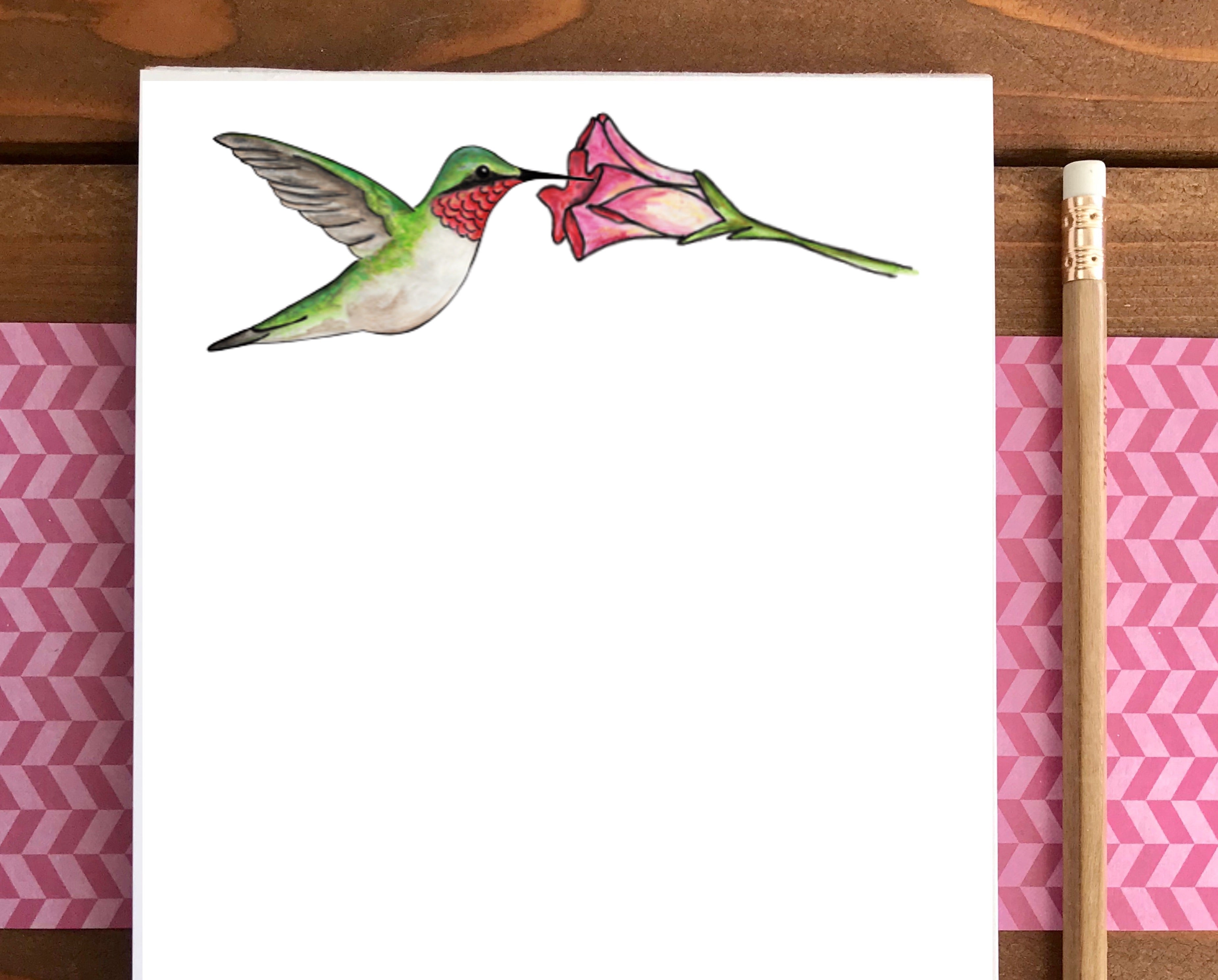 Hummingbird Notepad - Personalization Available