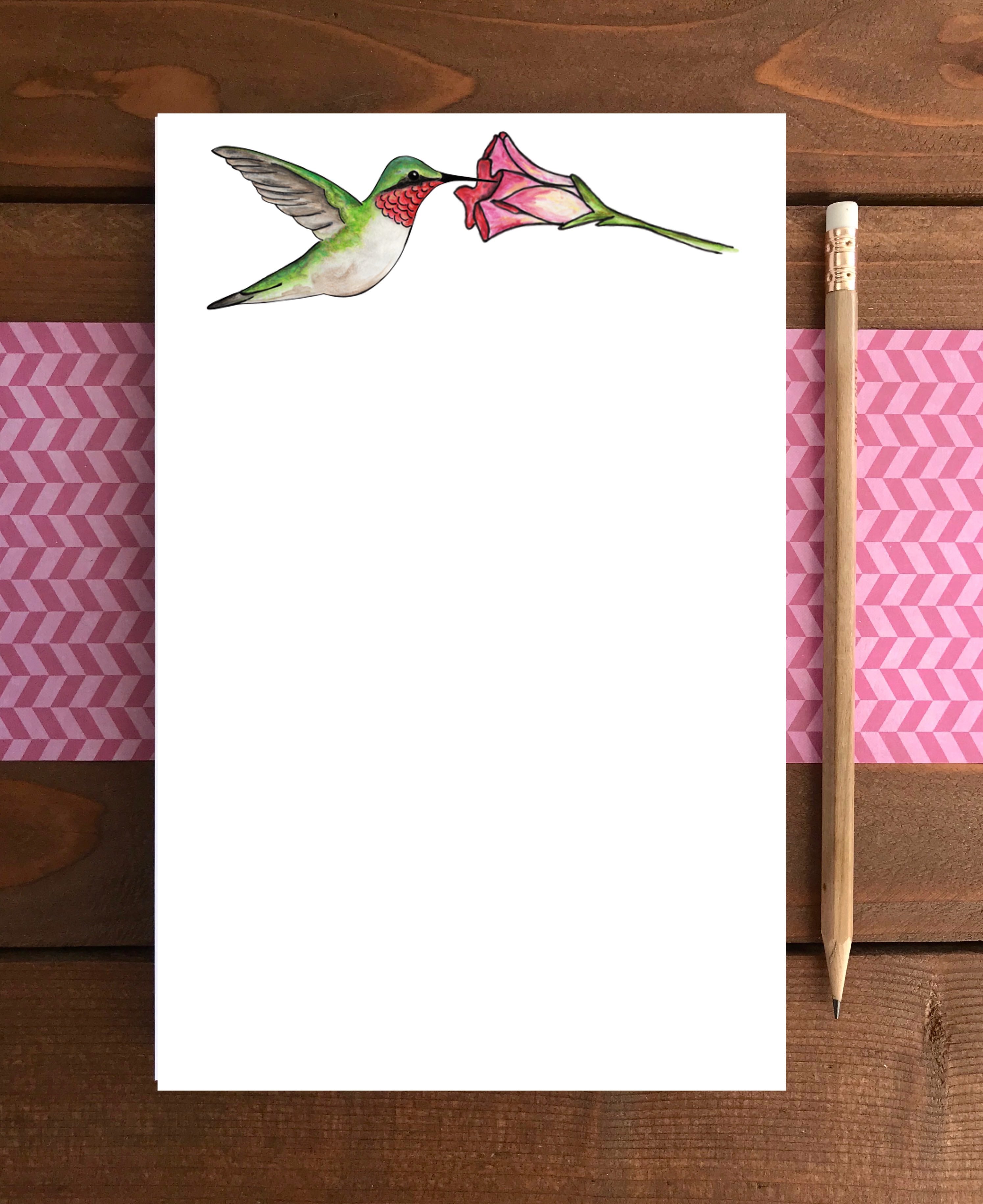 Hummingbird Stationery Bundle | Note Cards + Notepad