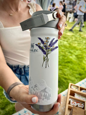 Lavender Flower Vinyl Sticker