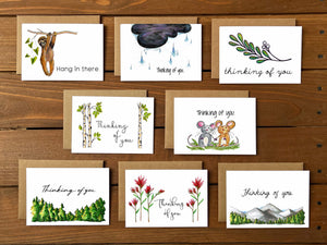 Assorted Thinking of You Cards - Boxed Set of 8