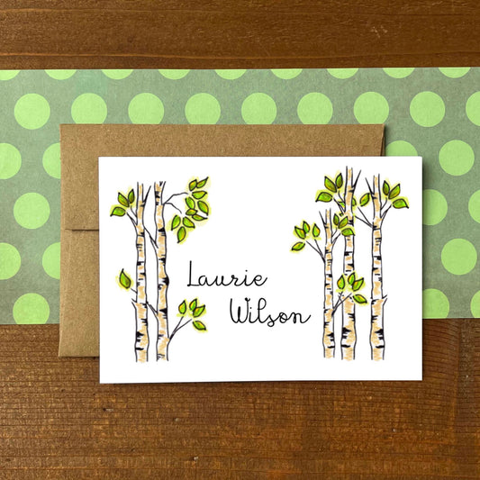 Aspen Tree Personalized Boxed Note Cards
