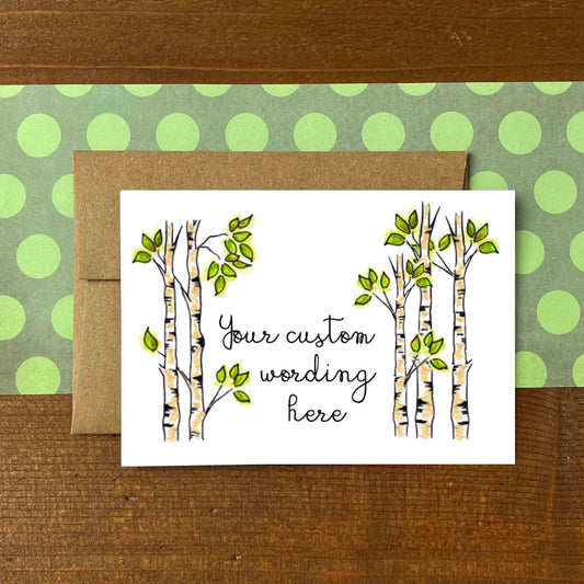 Aspen Tree Personalized Boxed Note Cards
