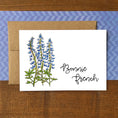 Load image into Gallery viewer, Bluebonnet Lupine Personalized Boxed Note Cards
