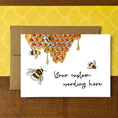 Load image into Gallery viewer, Bumblebee Personalized Boxed Note Cards

