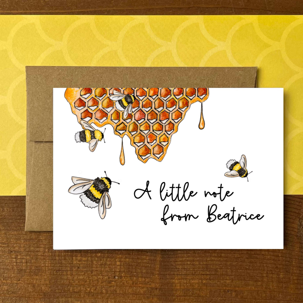 Bumblebee Personalized Boxed Note Cards