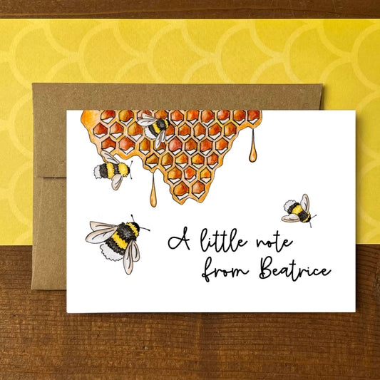 Bumblebee Personalized Boxed Note Cards