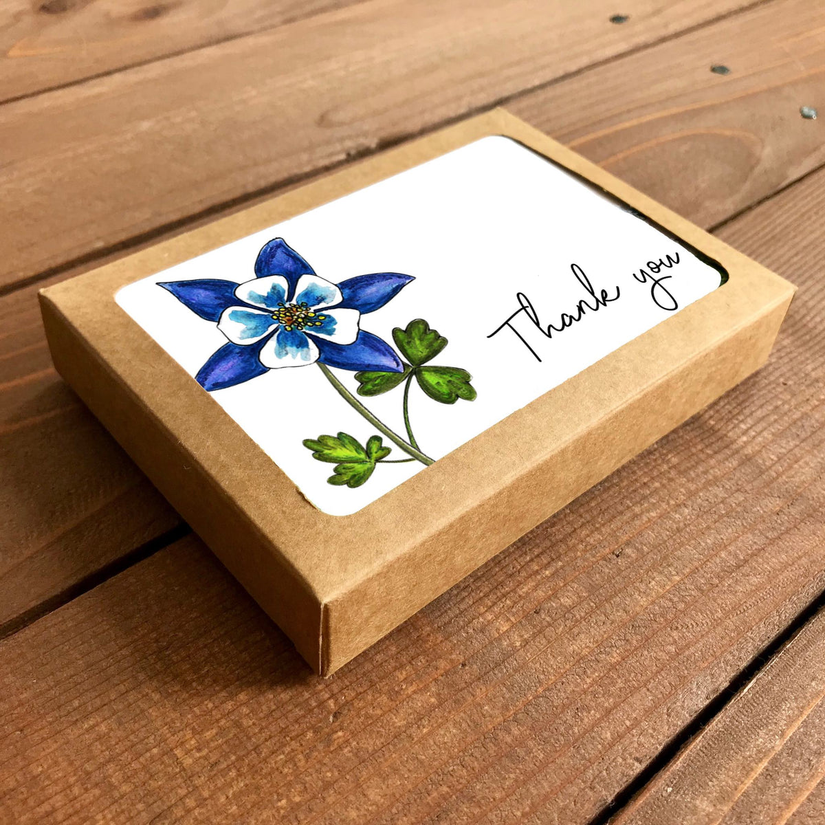 Columbine Thank You Boxed Note Cards