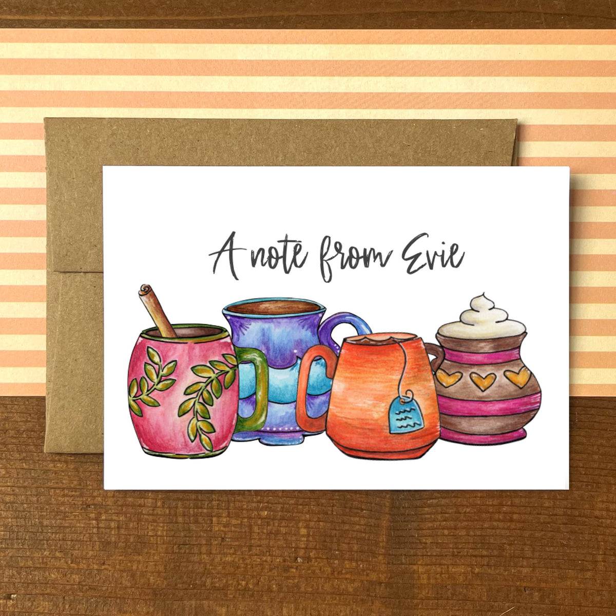 Cozy Mugs Personalized Boxed Notecards