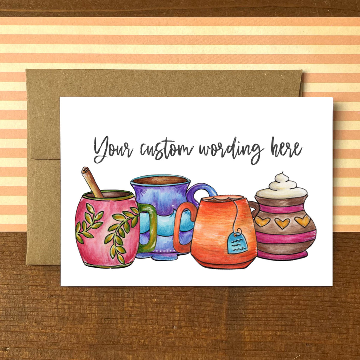 Cozy Mugs Personalized Boxed Notecards