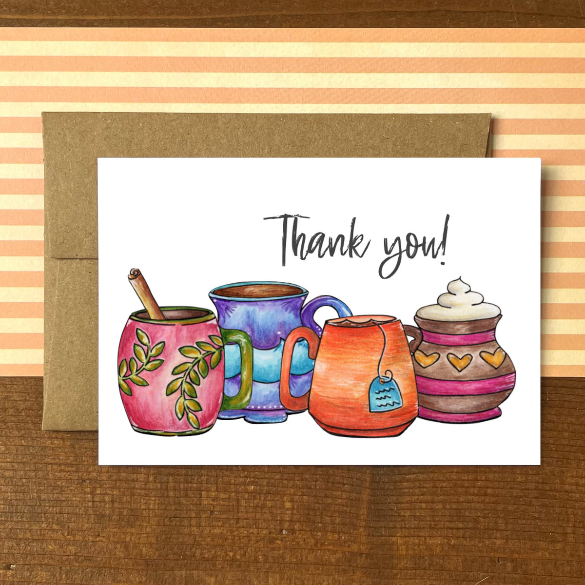 Cozy Mugs Thank You Boxed Notecards