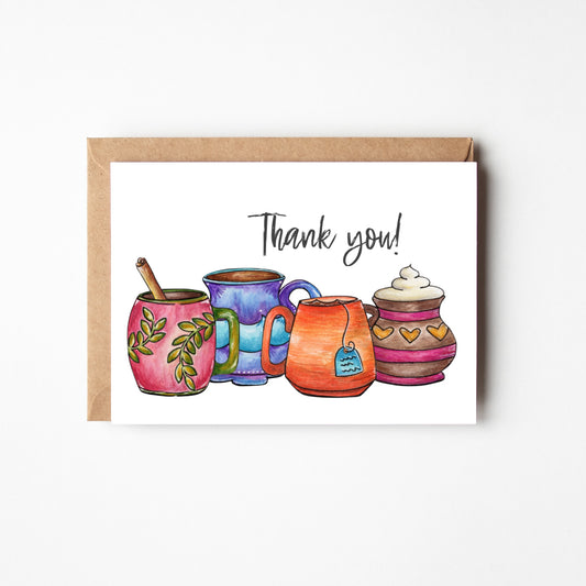 Cozy Mugs Thank You Boxed Notecards