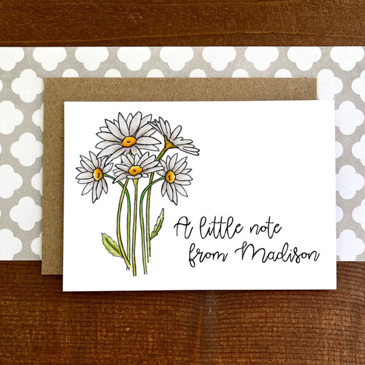 Daisies Personalized Boxed Notecards