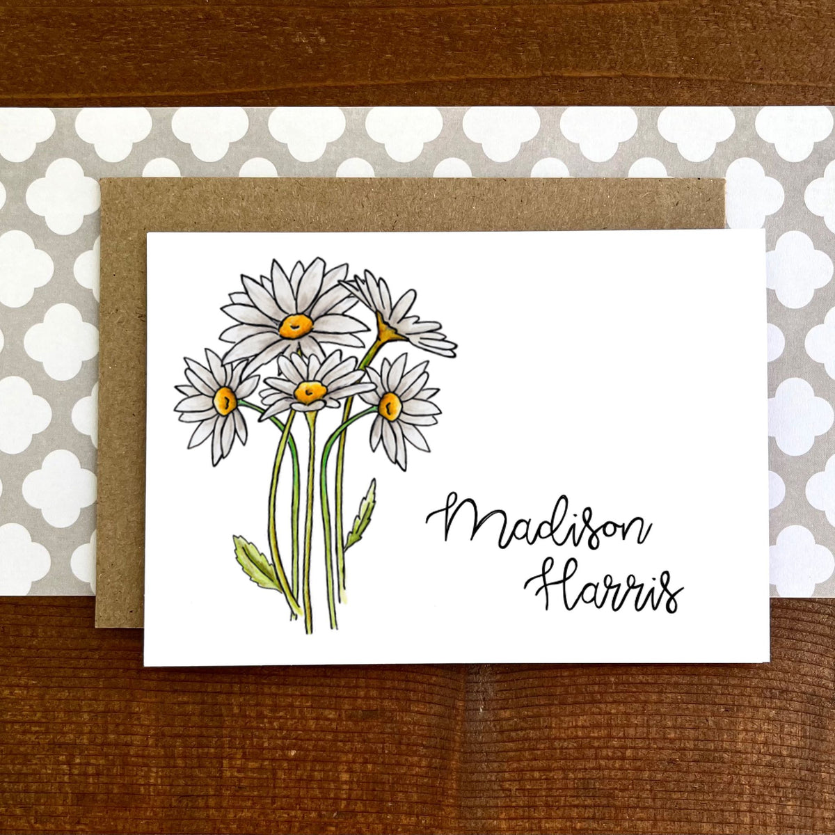 Daisies Personalized Boxed Notecards