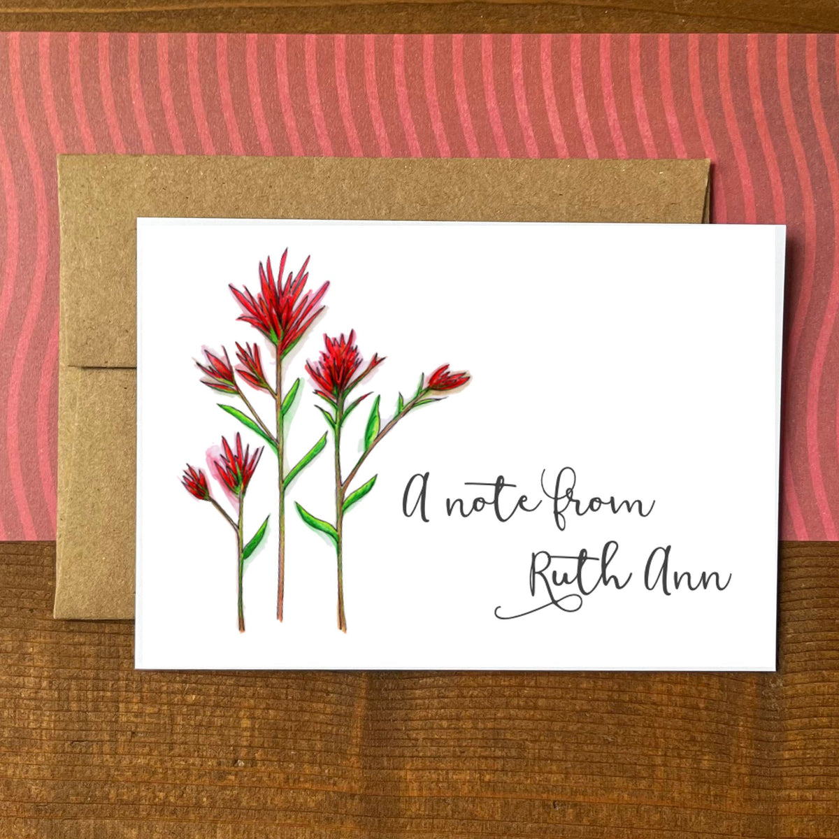 Desert Paintbrush Personalized Boxed Notecards