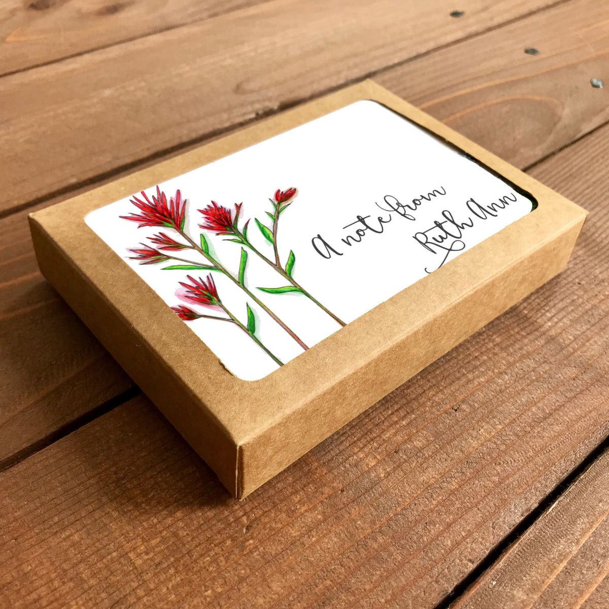 Desert Paintbrush Personalized Boxed Notecards