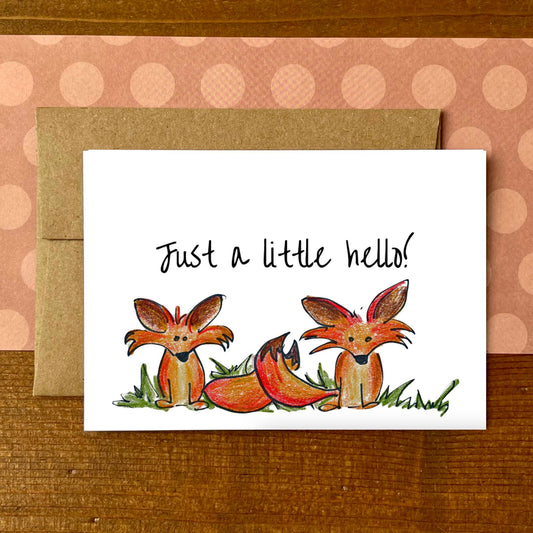 Foxes Little Hello Boxed Notecards
