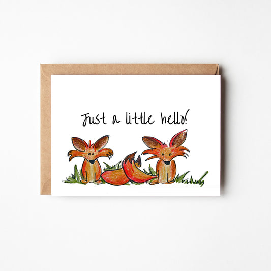 Foxes Little Hello Boxed Notecards