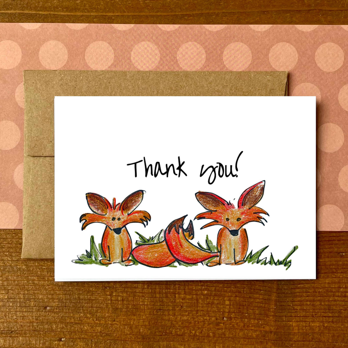 Foxes Thank You Boxed Notecards