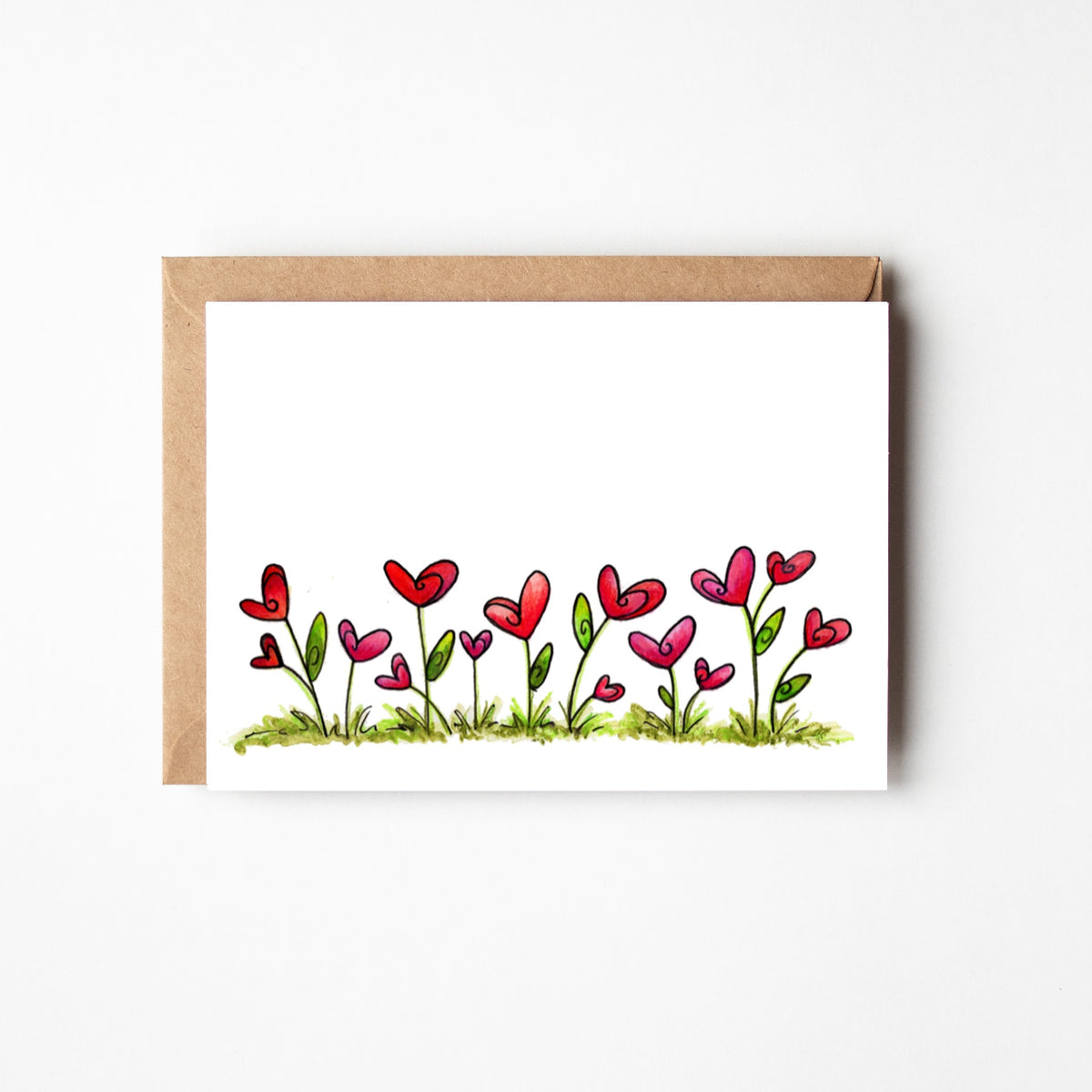 Heart Flowers Blank Boxed Note Cards