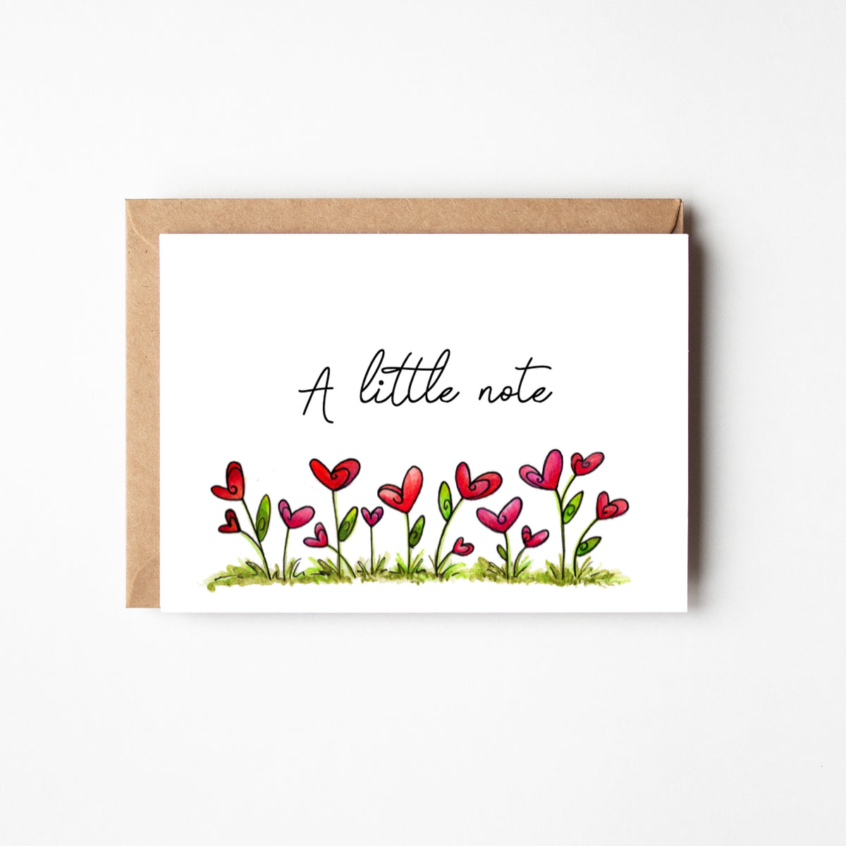 Heart Flowers Little Note Boxed Note Cards
